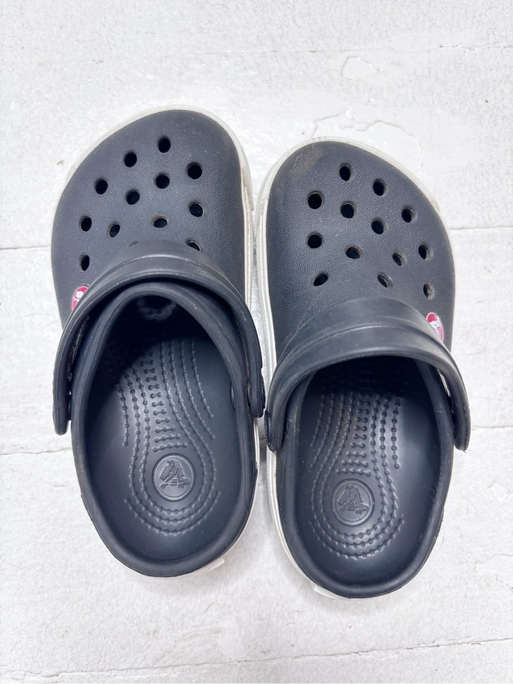 Crocs Crocband Navy White Clogs Waterproof Slip On Size 6-7 Toddler - Picture 5 of 10